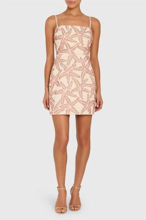 Amanda Uprichard WomenS Avani Sequin Starfish Mini Dress In Tan