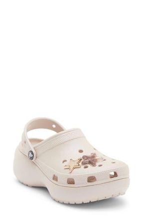 Crocs Iridescent Glitter Platform Clog in Quartz at Nordstrom Rack, Size 8