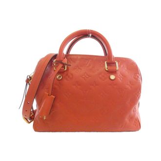 Louis Vuitton Red Color Leather Boston Bag (Pre-Owned)