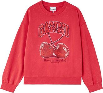 Ganni Cherry Organic Cotton Sweater