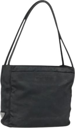 Prada Pre-owned Vintage Tote Bag - Dames - Vintage Schoudertas - Zwart - ONE Size - Nylon - Vintage