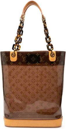 Louis Vuitton Brown Vinyl Leather Tote Bag (Pre-Owned)
