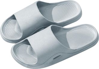 Generic Bathing Slippers Womens Wide Feet Women Men Bathing Shoes Open Toe Bathing Slippers Casual Mules Padded Silent Beach Shoes Non-Slip Bath Mules Comfort