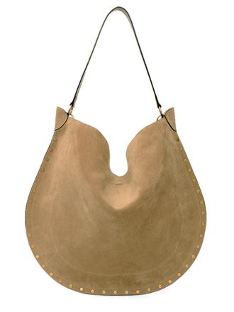 Isabel Marant Oskan Crescent Hobo Bag with Studded Edges