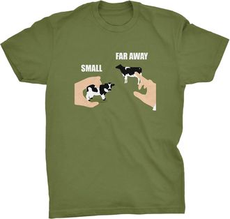 Generic Small Far Away Funny Cow Father Ted Quote T-Shirt (Olive, XL)