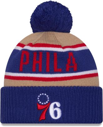 New Era NBA 2024 Draft Knit Team Beanie (UK, Alpha, One Size, Camel/OTC, Philadelphia 76ers)