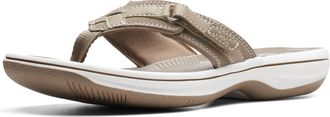 Clarks Womens Breeze Sea Flip Flop, New Greystone, 5.5 UK M