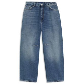 HUGO BOSS Barrel-leg mid-rise jeans in indigo