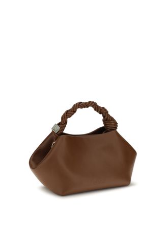 Ganni Bou Leather Top Handle Bag - Brown