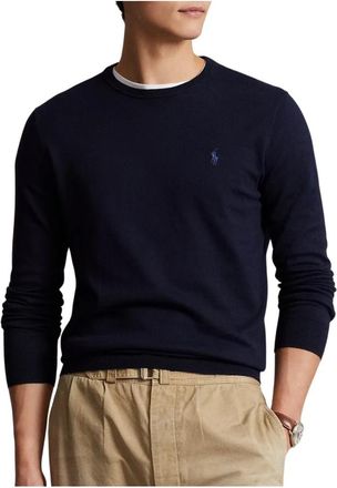 Polo Ralph Lauren Long Sleeve Sweater - Heren - Ronde hals truien - Blauw - L - Truien & Vesten