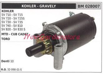 Kohler Motor De Arranque Kohler Tractor Cortac&eacute;sped Sv 710 715 720 028007