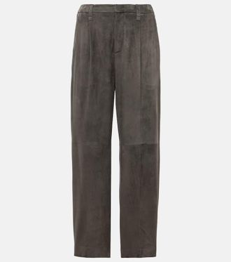 Brunello Cucinelli Suede straight pants