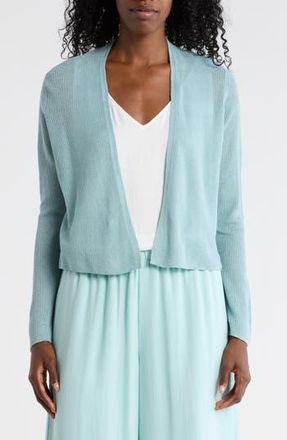 Eileen Fisher Organic Linen & Organic Cotton Cardigan in Seafoam at Nordstrom Rack, Size X-Small