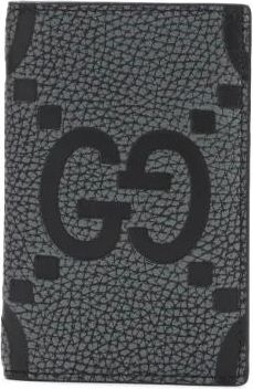 Gucci Wallets & Cardholders, male, Black, Size: ONE SIZE Leather Card Holder Wallet