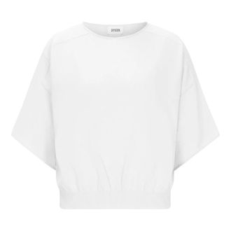 Drykorn Dames Pullover Gebreid T-Shirt - Dames - Ronde hals truien - Wit - L - Katoen - Truien & Vesten