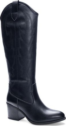 Dirty Laundry Upwind Womens Black Leather Knee High Western Boot VER1572