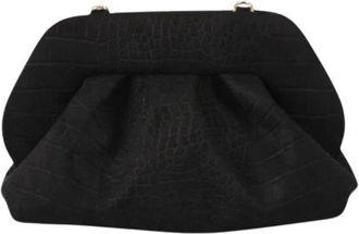 Themoir&egrave; Bios Medium Suede Croco Effect - - Bags - Donna - Nero - ONE SIZE