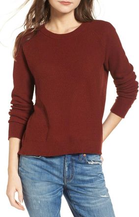 Madewell Province Cross Back Pullover Sweater In Burnt Mahogany