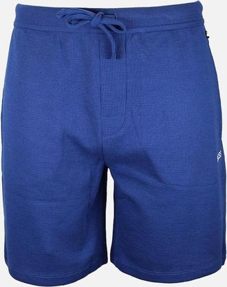 HUGO BOSS Mens BOSS Cotton-Blend Lounge Shorts, Blue - Size: 32/34/35