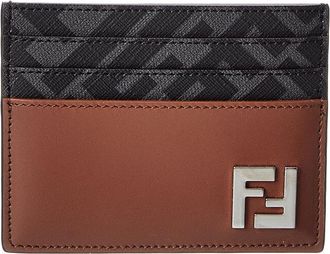 Fendi Fendi Ff Squared Leather Card Holder