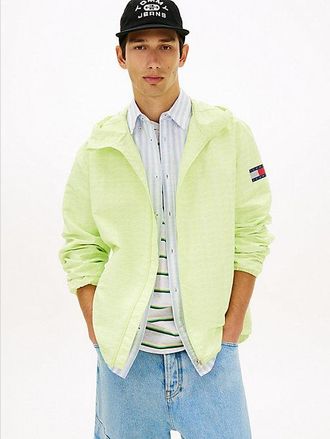 Tommy Hilfiger Signature Logo Print Water Repellent Packable Windbreaker