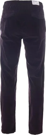 Eleventy Mens Corduroy Joggers Burgundy Cotton Modal Elastane Trousers