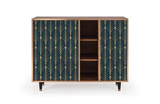 StoryZ Aparador azul y amarillo 3 cajones y 1 puerta L 125 cm