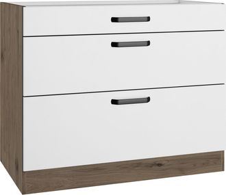 Wiho Küchen Unterschrank »Elba, mit zwei Auszügen« in den Breiten 90 und 100 cm