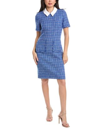 St. John Tweed Collared Dress
