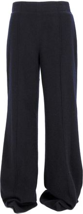Chlo&eacute; Chlo&eacute; flared broek met hoge taille in marineblauw kasjmier