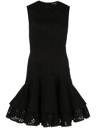 Alexander McQueen Uitlopende jurk - Zwart