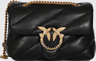 Pinko Mini Love Bag Puff a tracolla in nappa matelass&eacute; con strass