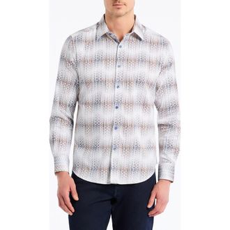 Robert Graham Forsyth Ombr&eacute; Stripe Button-Up Shirt in White Multi at Nordstrom Rack, Size Xxx-Large