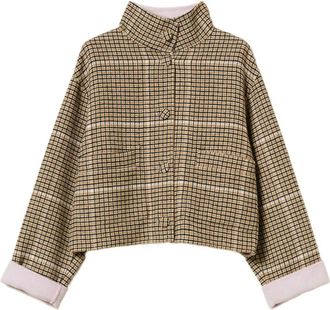 Twin-Set Giacca reversibile a quadri - Marrone