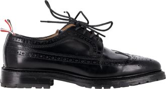 Thom Browne Classic Longwing Brogues in Zwart Leer