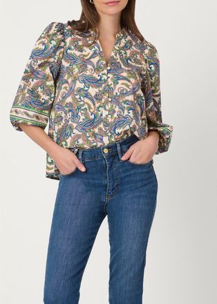 Shoshanna Pura Paisley Print Silbi Top in Ivory Multi at Nordstrom, Size X-Small