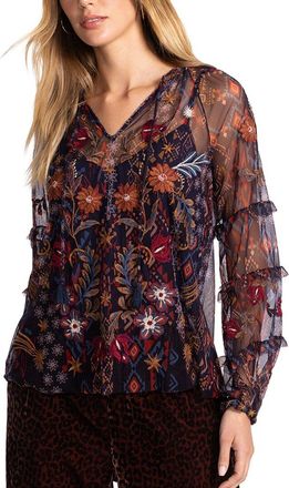 Johnny Was Saphire Blouse