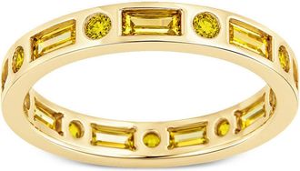 Sterling Forever Sterling Silver Canary CZ Ethel Ring