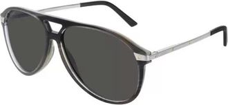 Cartier Santos de Cartier Grey Pilot Mens Sunglasses CT0105S 003 60