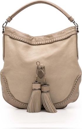 Burberry Pre-owned Womens Leather Tassel Hobo Bag - Tan - One Size