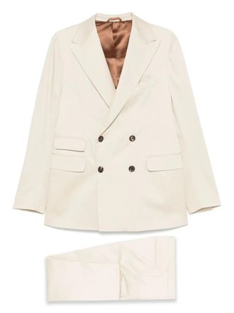 Doppiaa double-breasted suit - Neutrals