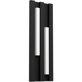 Eglo Eglo - Applique Esterno Moderna Fandina Metallo Nero Policarbonato Bianco Led