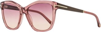 Tom Ford Womens Lucia Sunglasses TF1087 72Z Transparent Pink 54mm