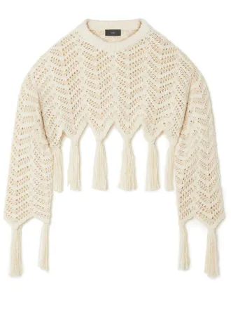 Alanui Maglione crop con frange - Toni neutri