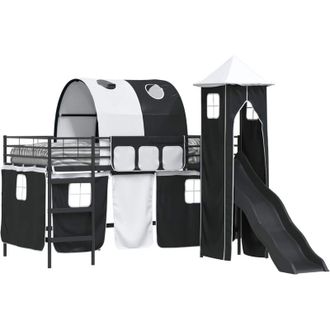 vidaXL Estructura De Litera Para Ni&ntilde;os Negro 79,5 X 200 Cm Metal Vidaxl