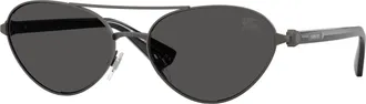 Burberry Grey Oval Ladies Sunglasses BE3165 131687 58