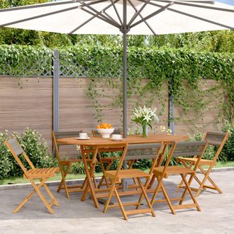 vidaXL Sillas De Jard&iacute;n Reclinables 6 Uds Madera Maciza Acacia Gris Vidaxl