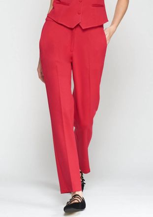 Vilagallo Tiffany Straight Pants In Red