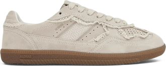 Alohas Crochet Cream Leather Sneakers with Gum Rubber Sole