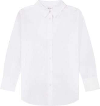 Lee Langarmbluse LEE Lee Langarmhemd Classic Shirt, Damen, Gr. XS, weiss (wei&szlig;), Obermaterial: 100% Baumwolle CO(Bio)., Blusen Langarmbluse